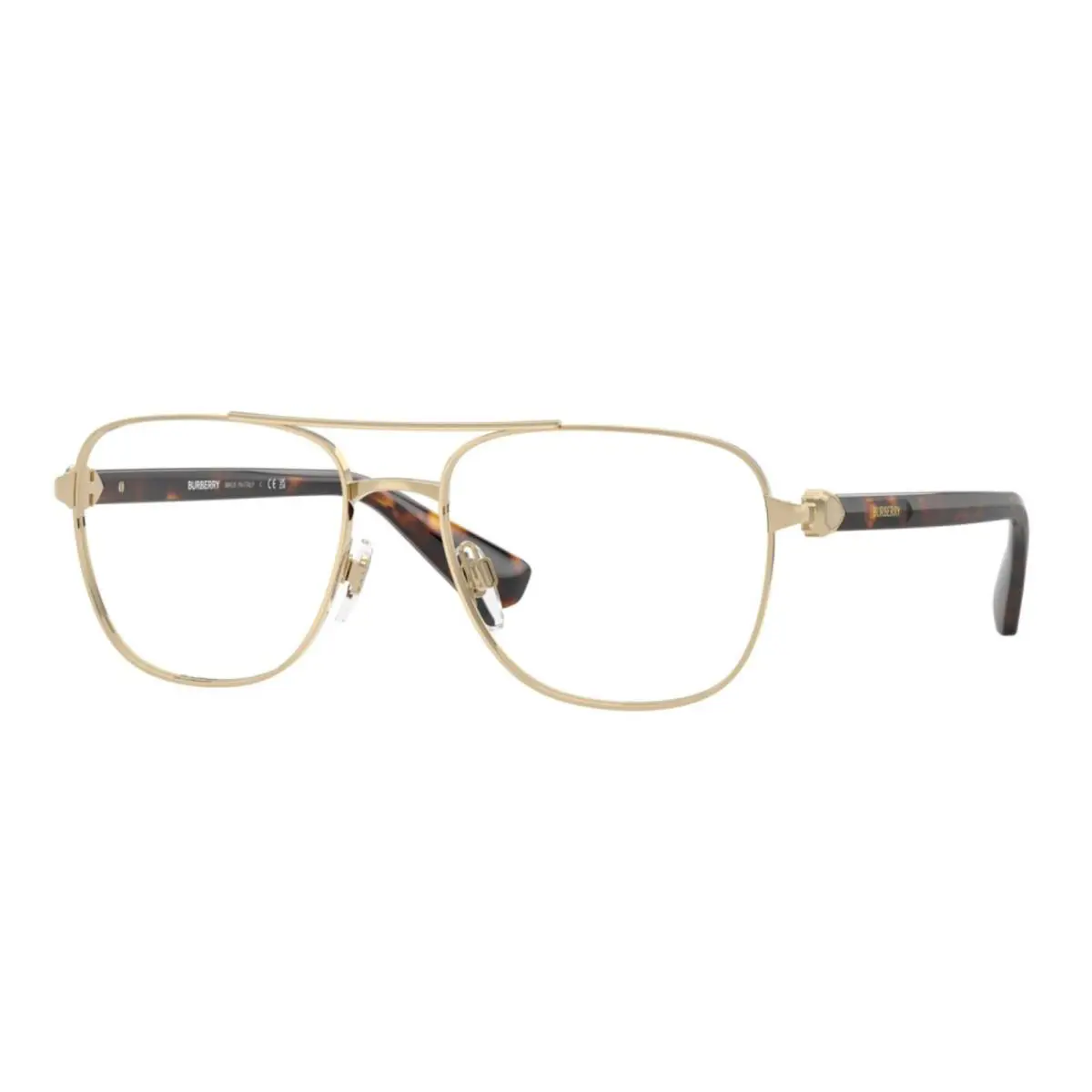 Burberry Aviator Eyeglasses B 1395 1109 54-17 140 Gold Tortoise Frames