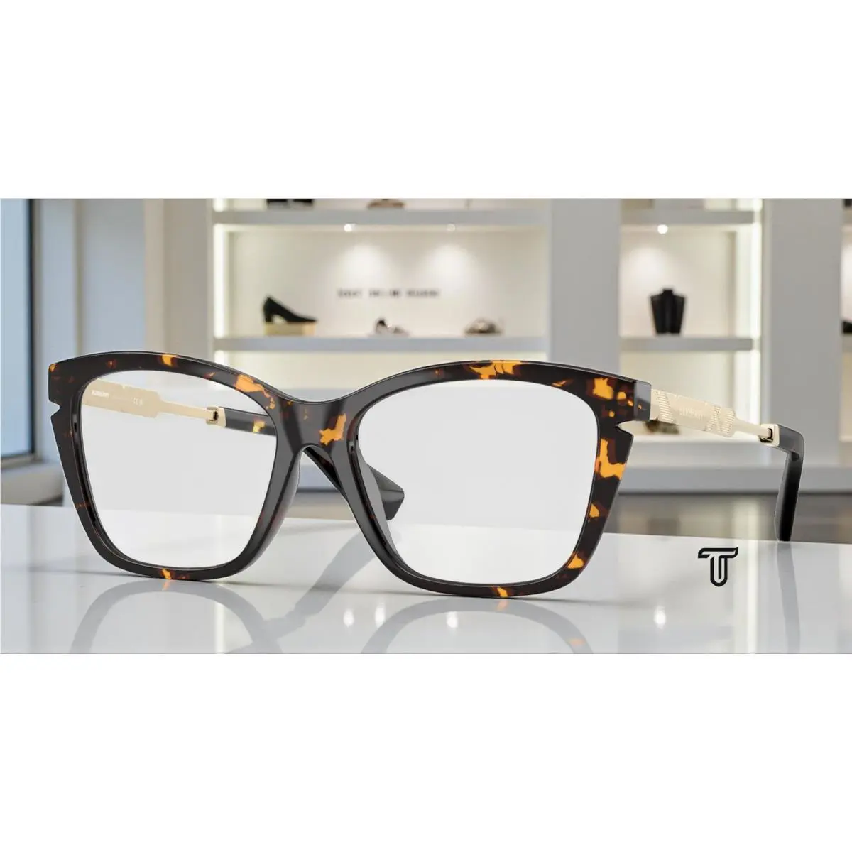 Burberry BE2427U 4106 Yellow Havana Demo Lens 54 mm Women`s Eyeglasses