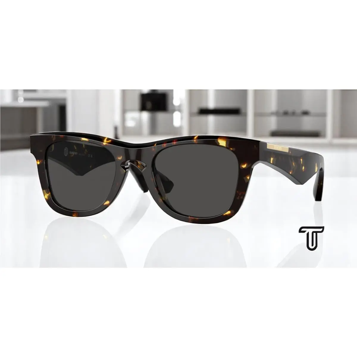 Burberry BE4426 410687 Dark Havana Dark Grey 50 mm Men`s Sunglasses