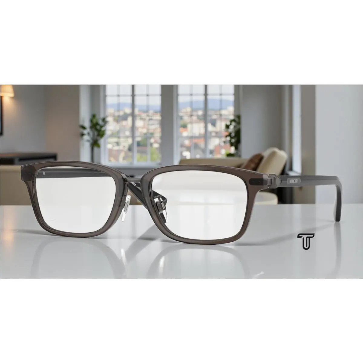 Burberry BE2437D 4112 Grey Demo Lens 53 mm Men`s Eyeglasses