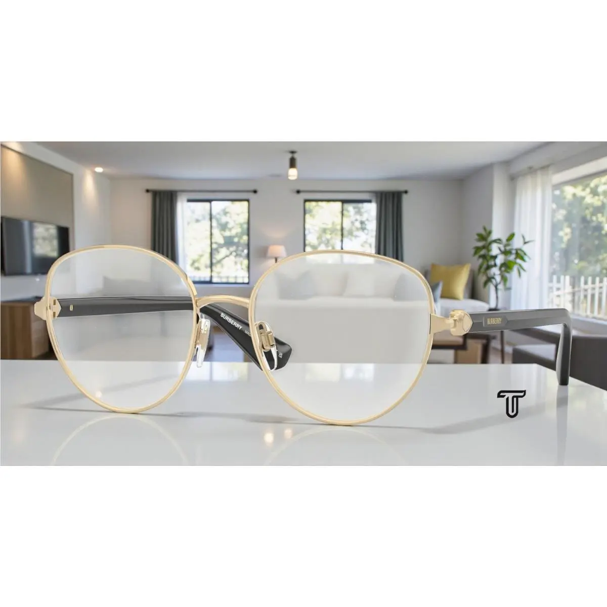 Burberry BE1394 1355 Light Gold Demo Lens 53 mm Women`s Eyeglasses