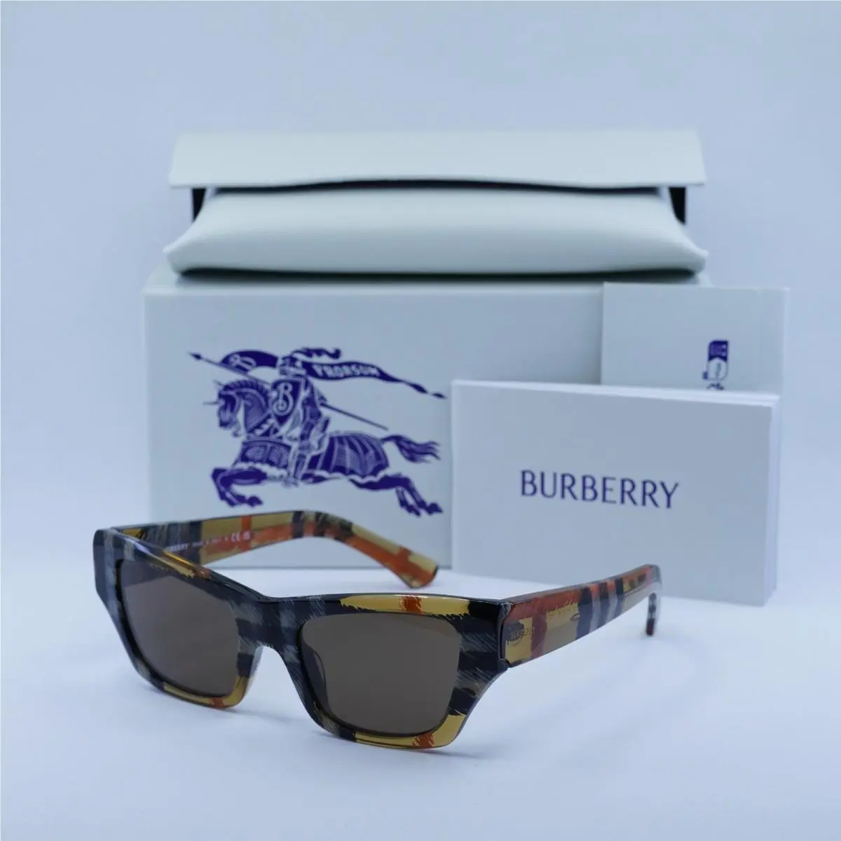 Burberry BE4441U 414673 Check Sand/dark Brown 52-19-140 Sunglasses