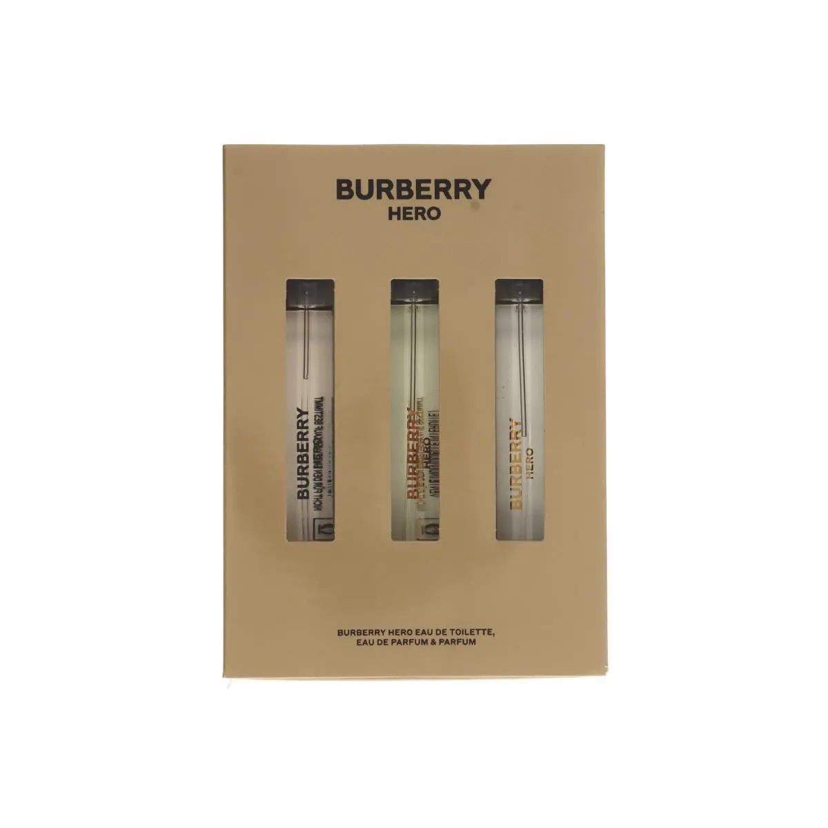 Burberry Hero 3pc Gift Set For Men10ml Edt + 10ml Edp + 10ml Parfum