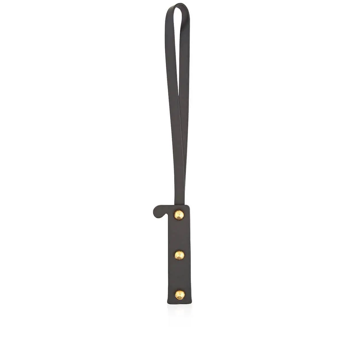 Burberry Letter I Stud Leather Charm in Black and Light Gold 8023523
