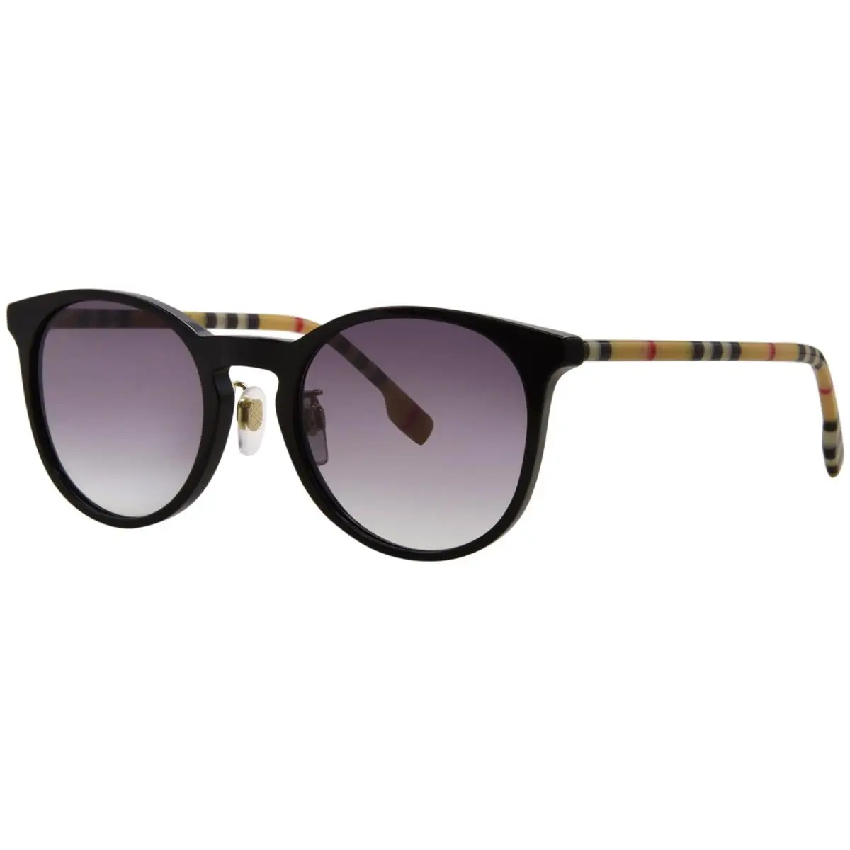 BE4380D 38538G Sunglasses Women`s Black/grey Gradient Round Shape 51mm by Burberry