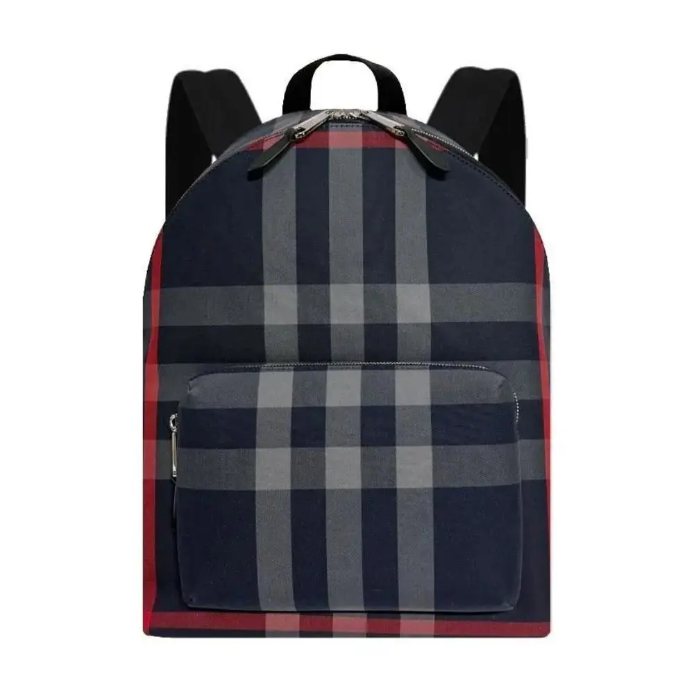 Burberry Men`s Jeff Canvas Backpack Navy/grey IP Check