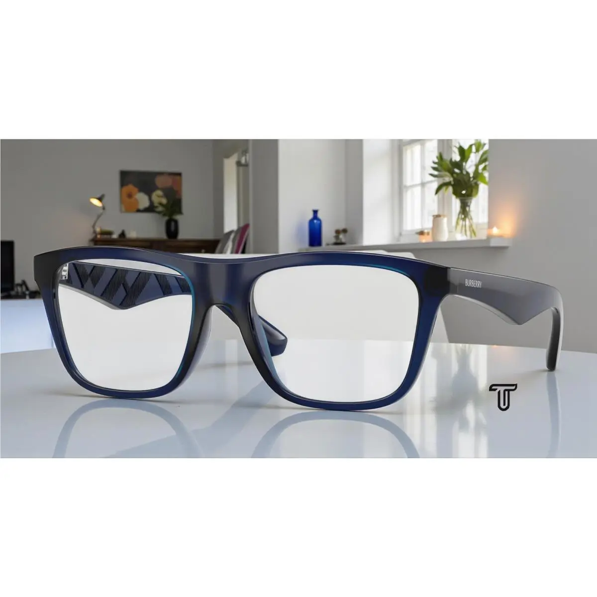 Burberry BE2432U 4110 Blue Demo Lens 53 mm Men`s Eyeglasses