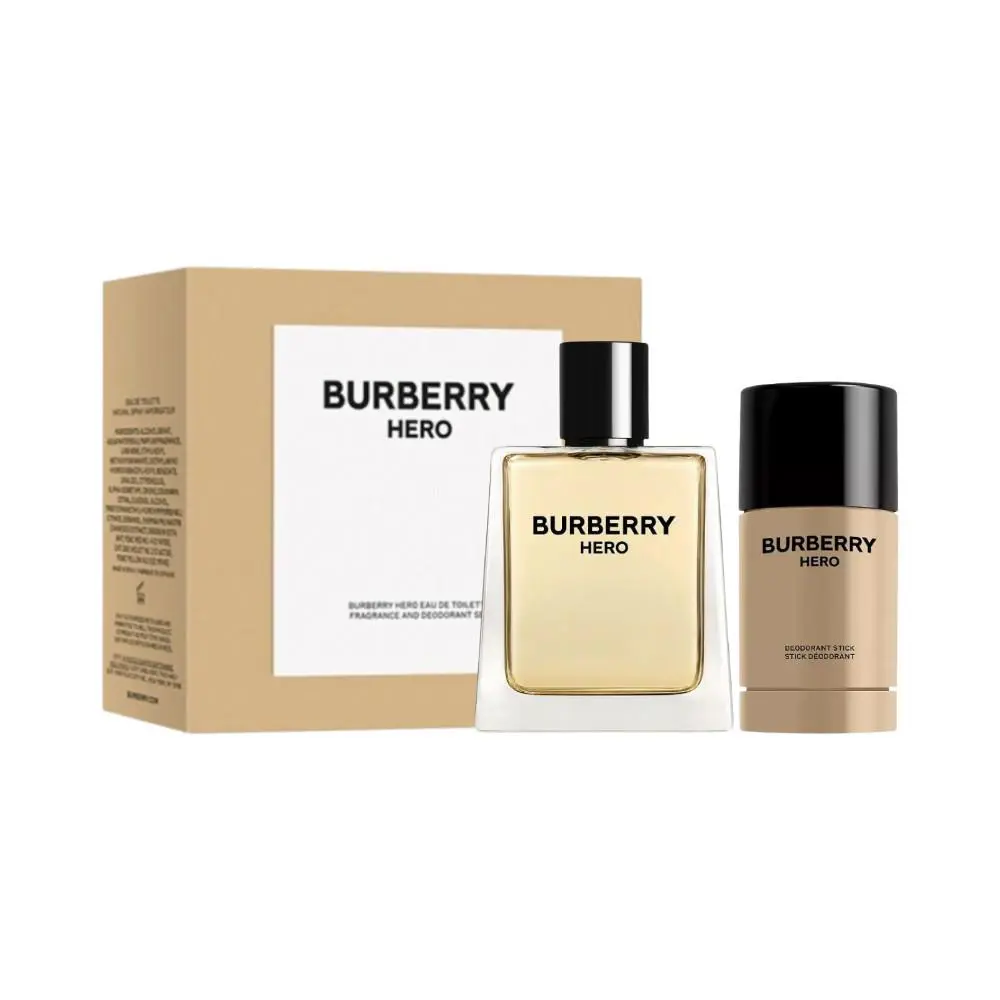 Burberry Hero by Burberry For Men 2PC Set 3.3oz Edt + 2.4oz Deo Stick