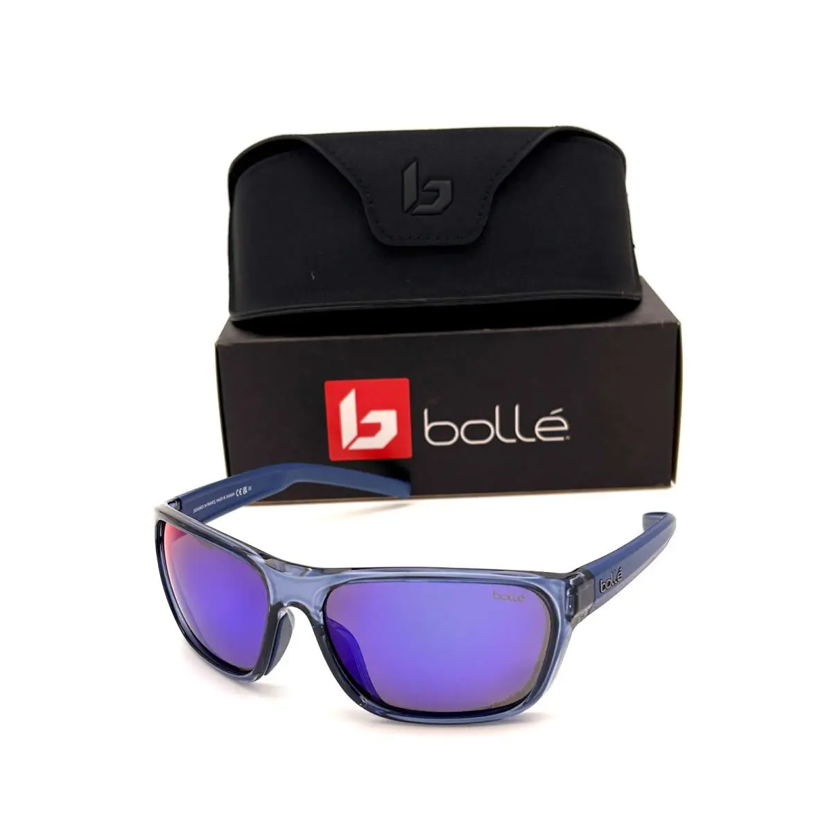 Bolle Strix Blue Crystal / Volt Ultraviolet Polarized 57mm Sunglasses - Frame: Blue Crsytal, Lens: Volt Ultraviolet