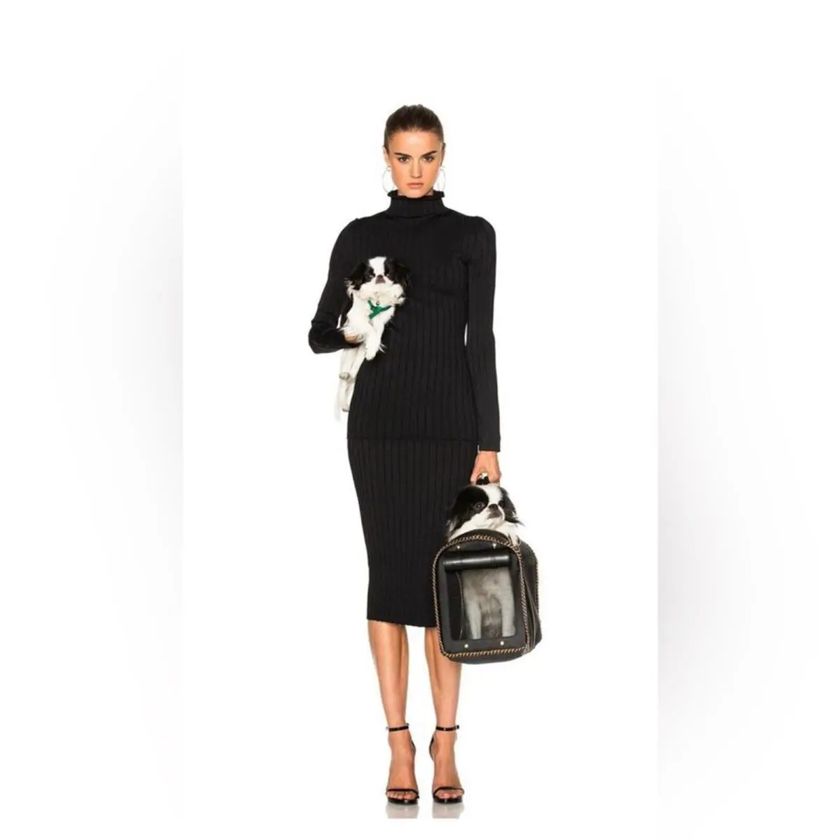 Stella Mccartney Rare Luxury Black “falabella” Dog Travel Bag by Stella McCartney