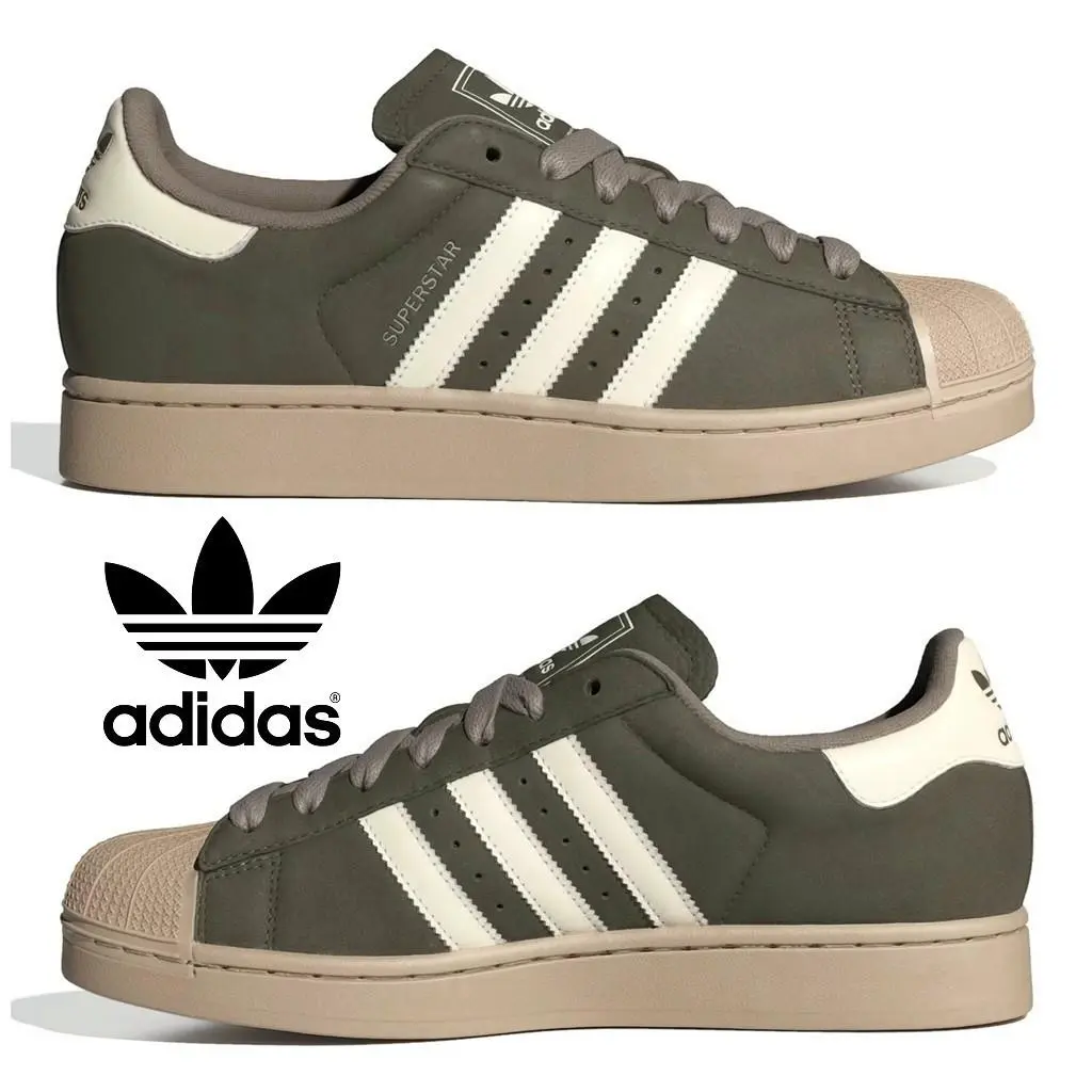 Adidas shoes - adidas Superstar - Superstar - Green, Manufacturer: Olive Strata / Off White / Stone Khaki 26