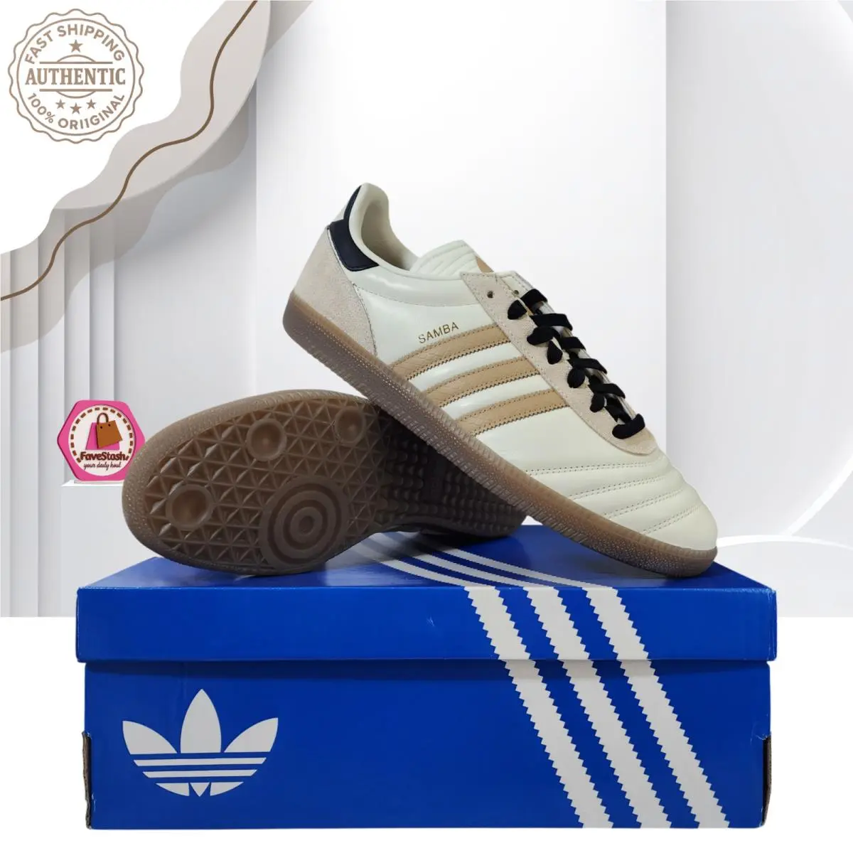 Adidas Samba JP Off White Magic Beige Core Black Sneakers JQ7824 Men`s Sizes