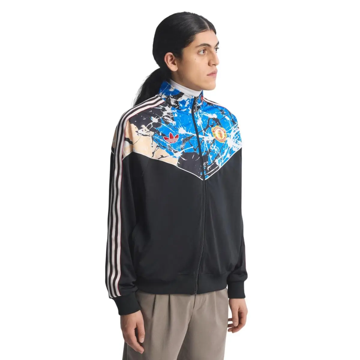 Adidas clothing - Adidas Manchester United Stone Roses Track Top - JZ7094 - Black 0