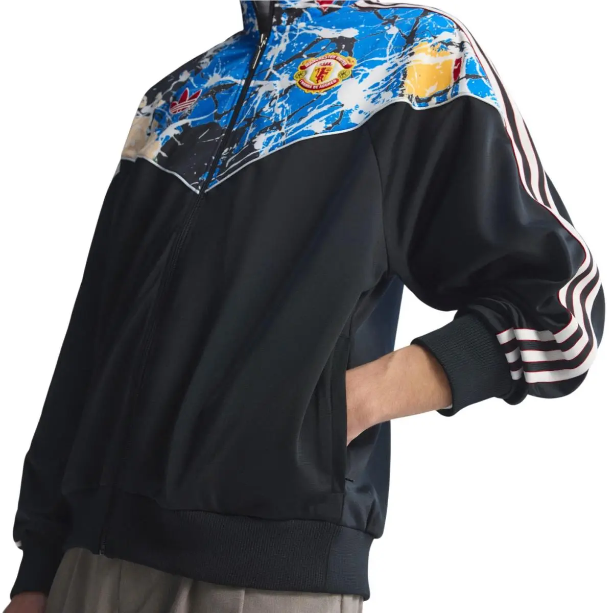 Adidas clothing - Adidas Manchester United Stone Roses Track Top - JZ7094 - Black 1