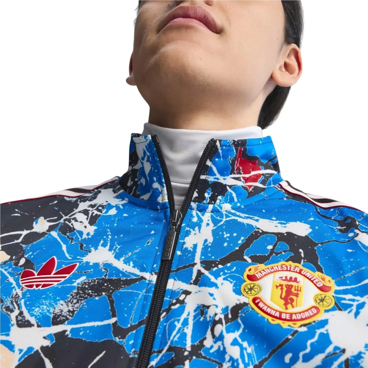 Adidas clothing - Adidas Manchester United Stone Roses Track Top - JZ7094 - Black 12