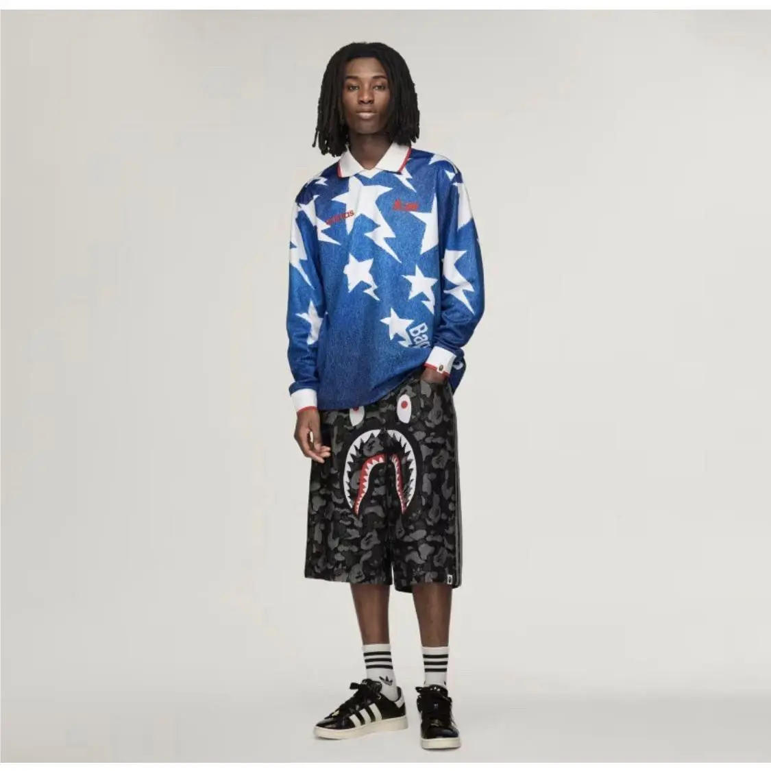Adidas clothing - KF4913 LSL STAR JERSEY BAPE® - KF4913 - Blue 0