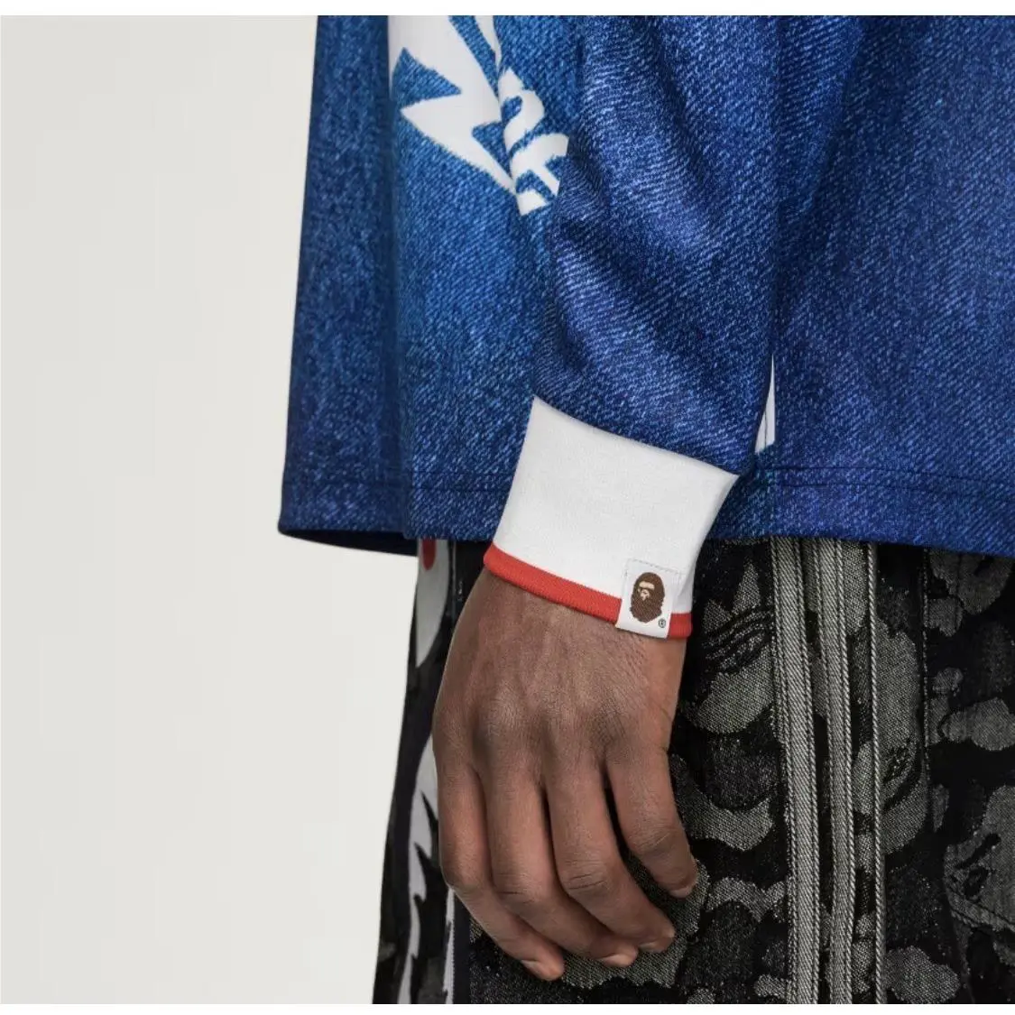 Adidas clothing - KF4913 LSL STAR JERSEY BAPE® - KF4913 - Blue 4