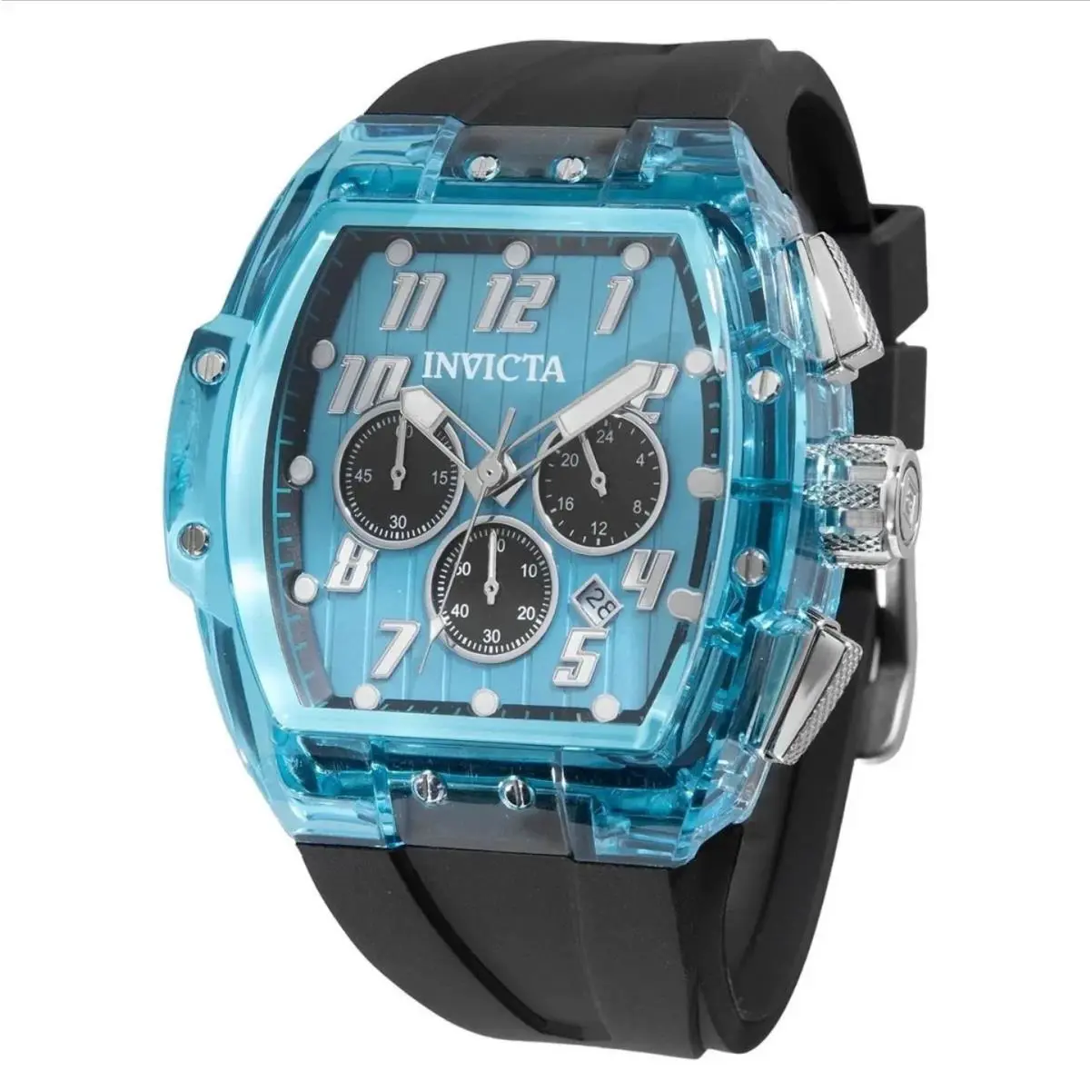 Invicta S1 Rally Kinesia Anatomic Men`s Clear Blue Chronograph Watch 47mm 50085