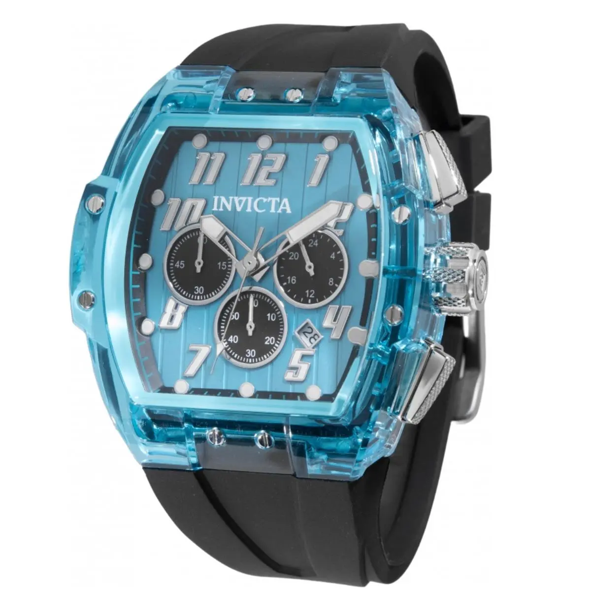 Invicta S1 Rally Kinesia Anatomic Men`s Clear Blue Chronograph Watch 47mm 50085