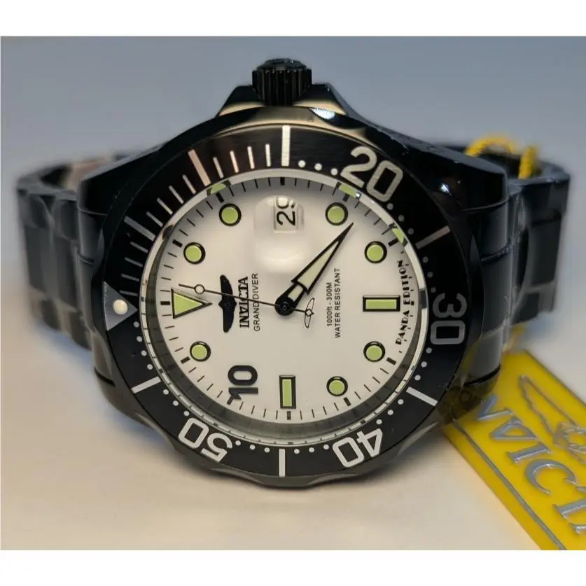 Invicta 48707 Grand Diver Panda Automatic Seiko NH35 Movement White Dial