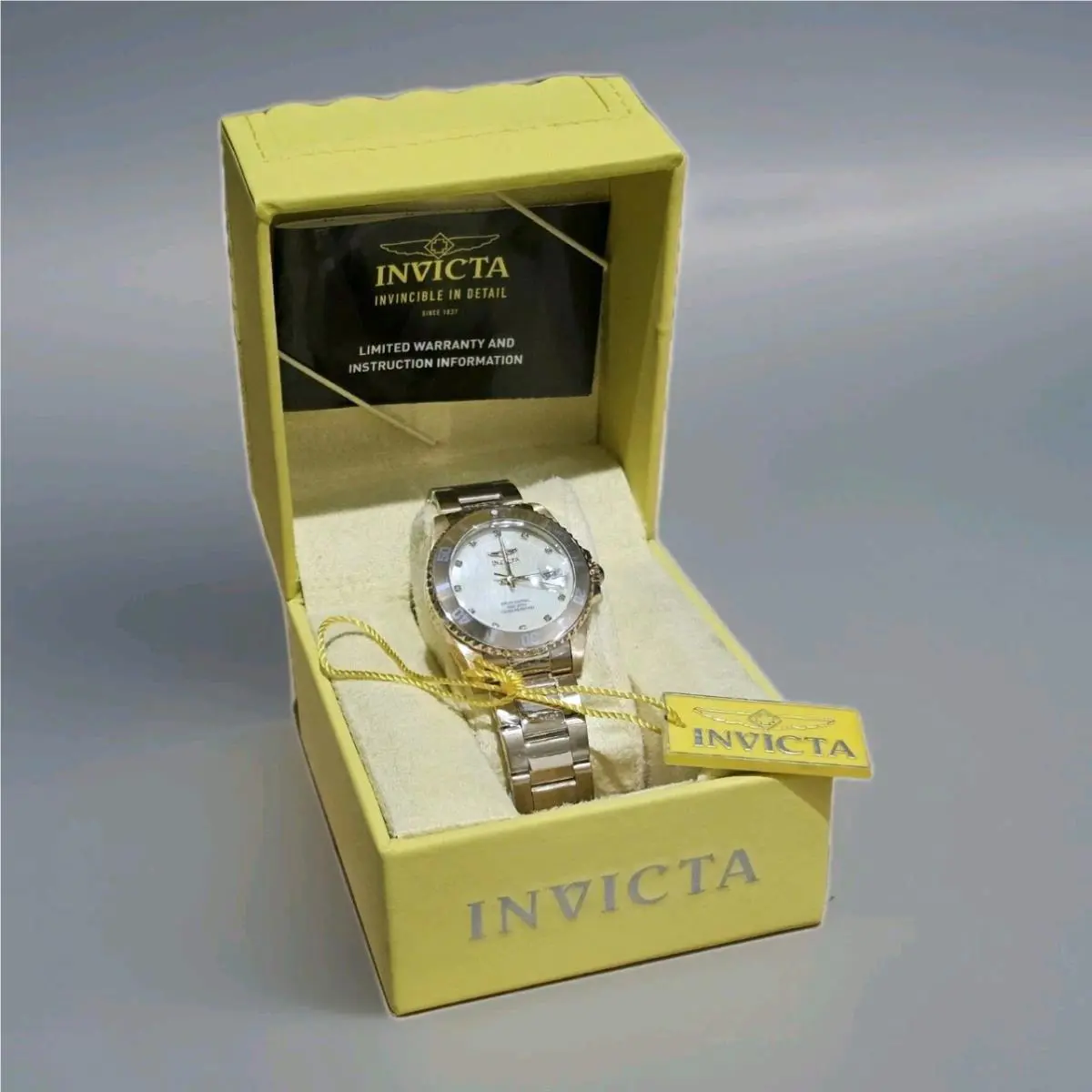 Invicta Women`s Gold Pro Diver Watch No. 31700 Flame Fusion Crystal Tritnite