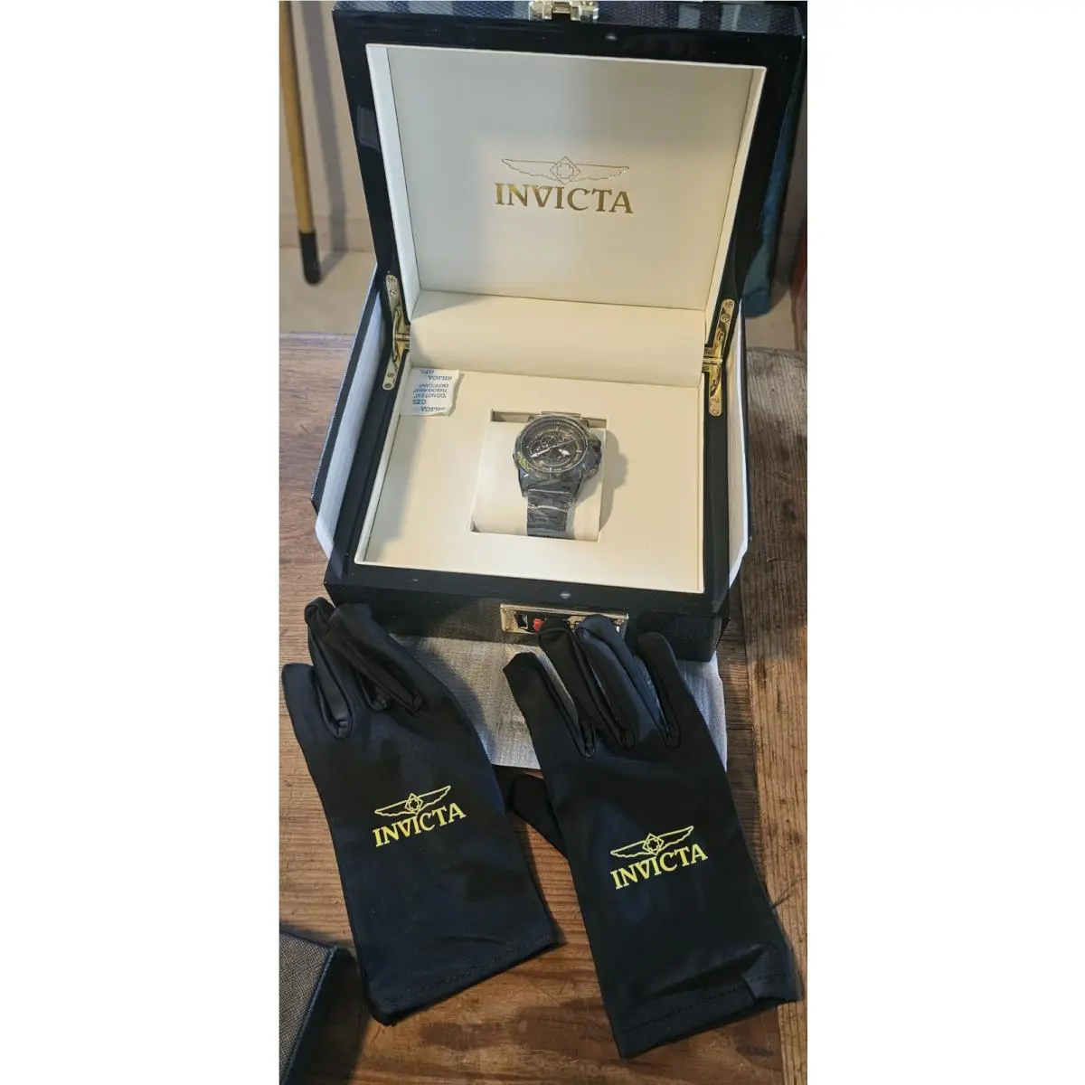 Invicta S1 Rally Mechanical Mens Watch Skeleton Dial 43mm Black 69511 Carbon