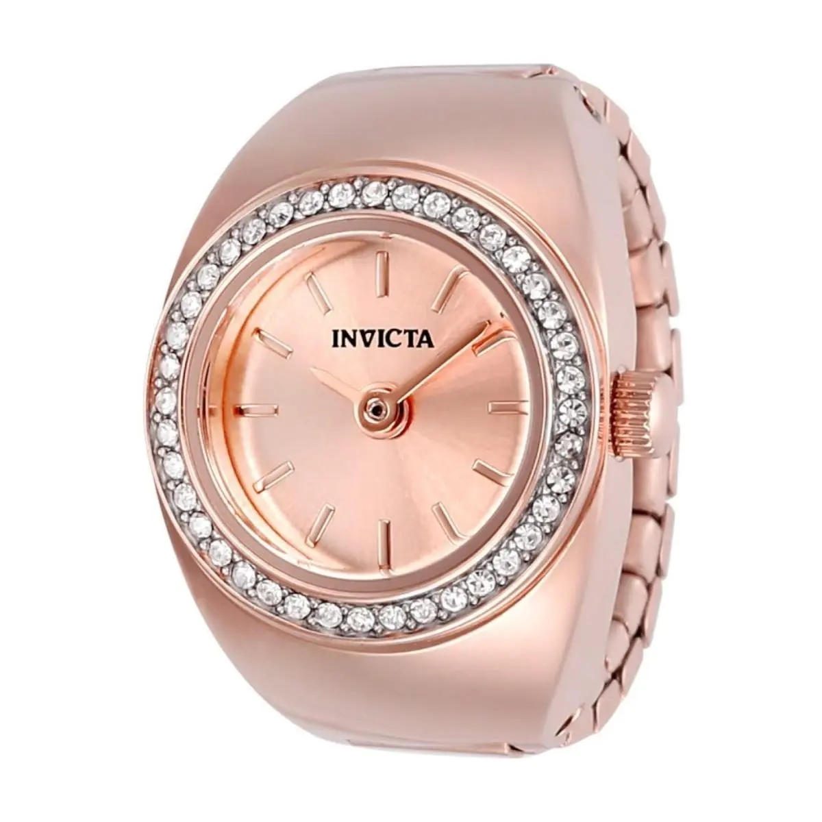 Women`s 48945 16.5mm Mini Quartz Multifunction Rose Gold Dial SS Watch by Invicta