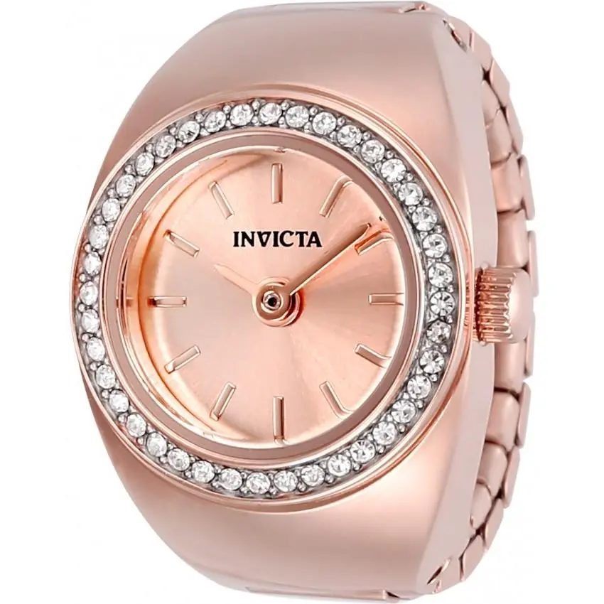 Mini Angel Quartz Crystal Rose Gold Dial Ladies Watch 48945 by Invicta