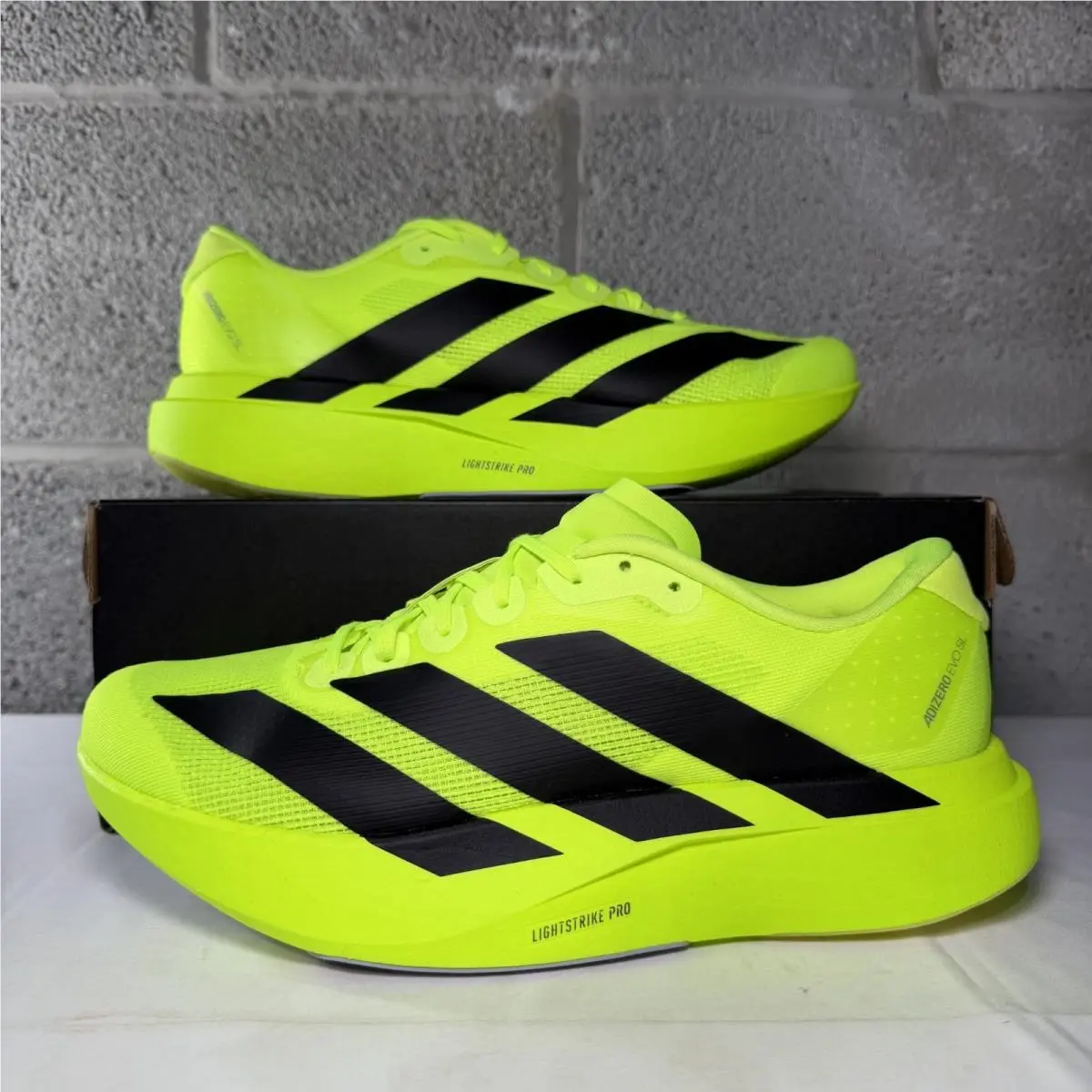 Adidas Adizero Evo SL Color Lemon/ Black JR3416 Men`s Size 8.5 Wmns 9.5