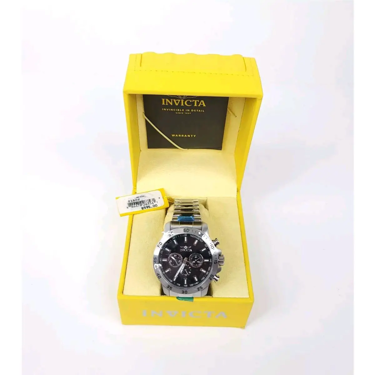 Invicta Mens Stainless Steel Watch Model 21502 Read