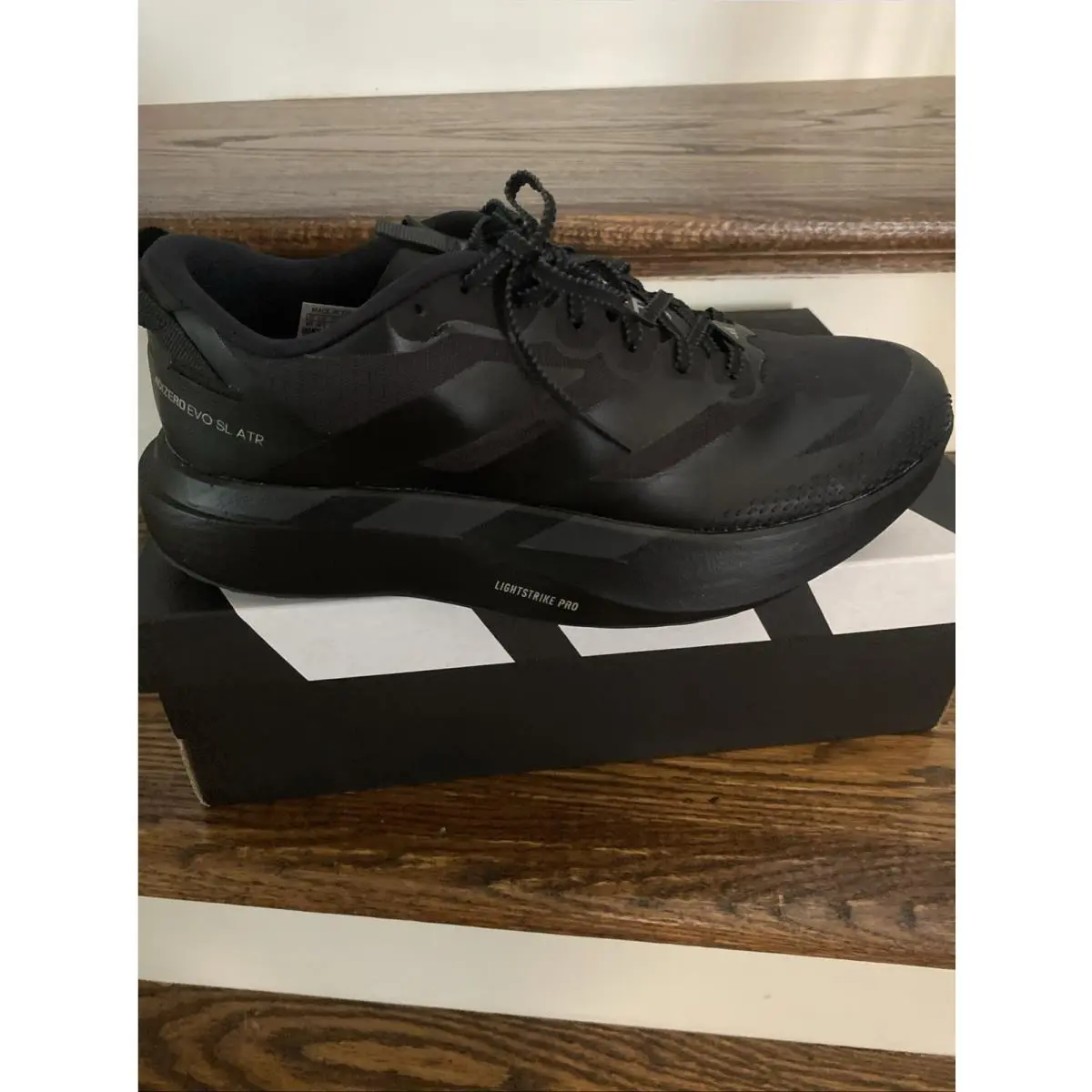 Adidas Adizero Evo SL Atr Men`s Shoes Sz. 10 Adidas KK2685 Triple Black