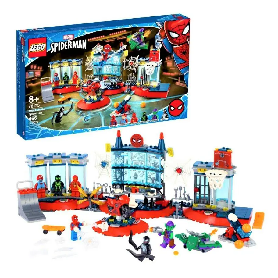 Lego 76175 Marvel Spiderman Attack on Spider Lair Venom Green Goblin Collectible