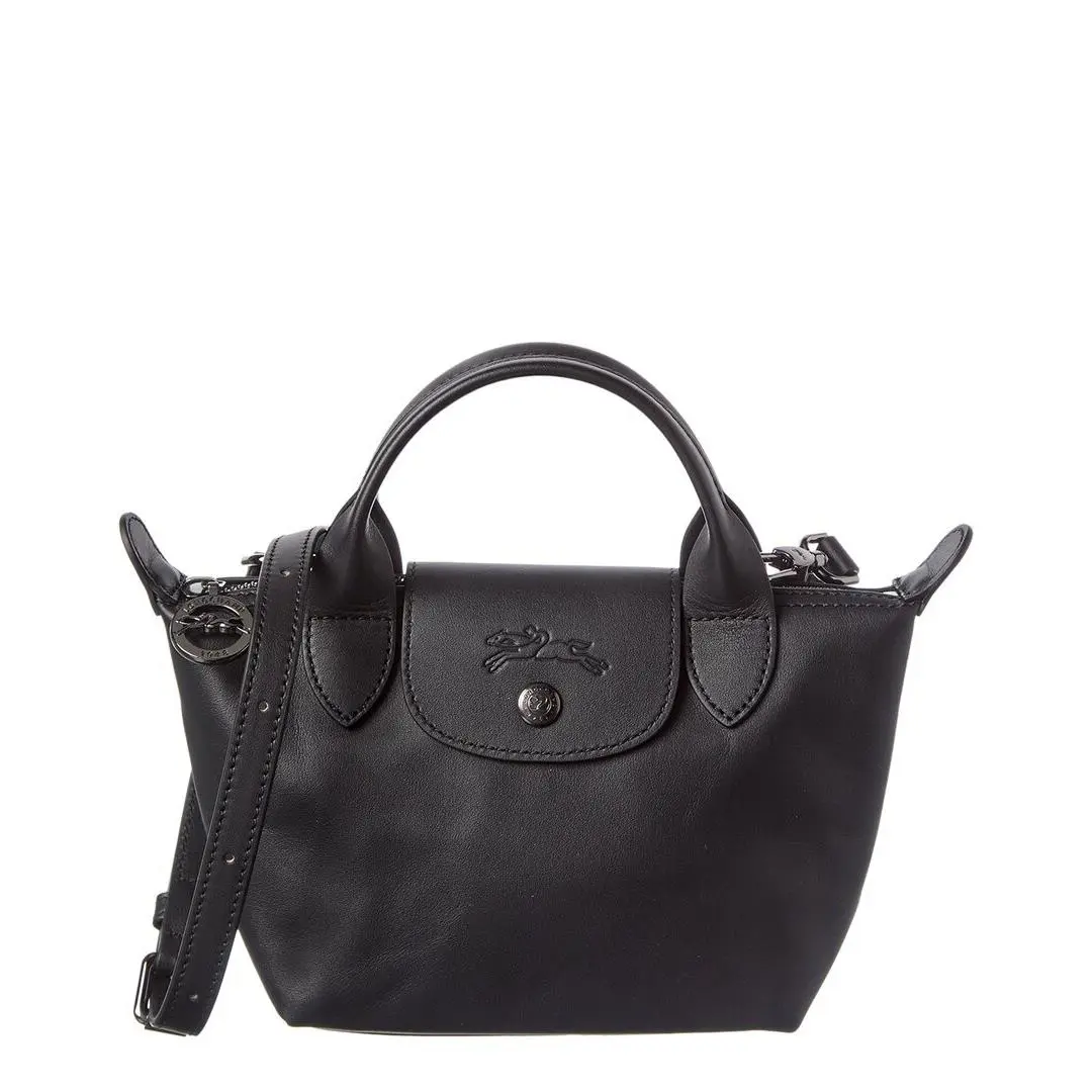 Longchamp Le Pliage Xtra Leather Mini Satchel Women`s Black