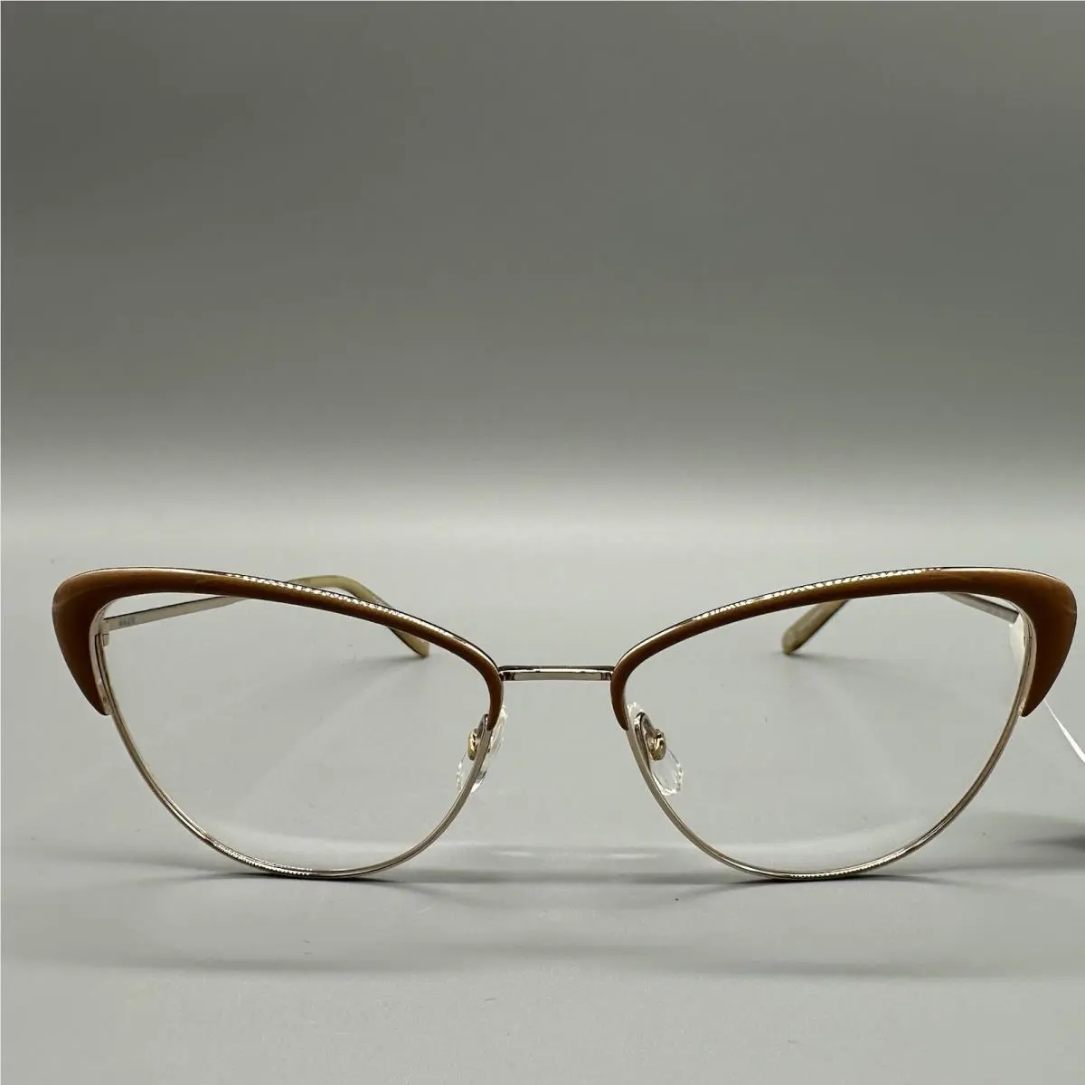 Garrett Leight Eyeglasses Cat Eye Frames Only Vista G-cl Gold Beige Brown 53-17
