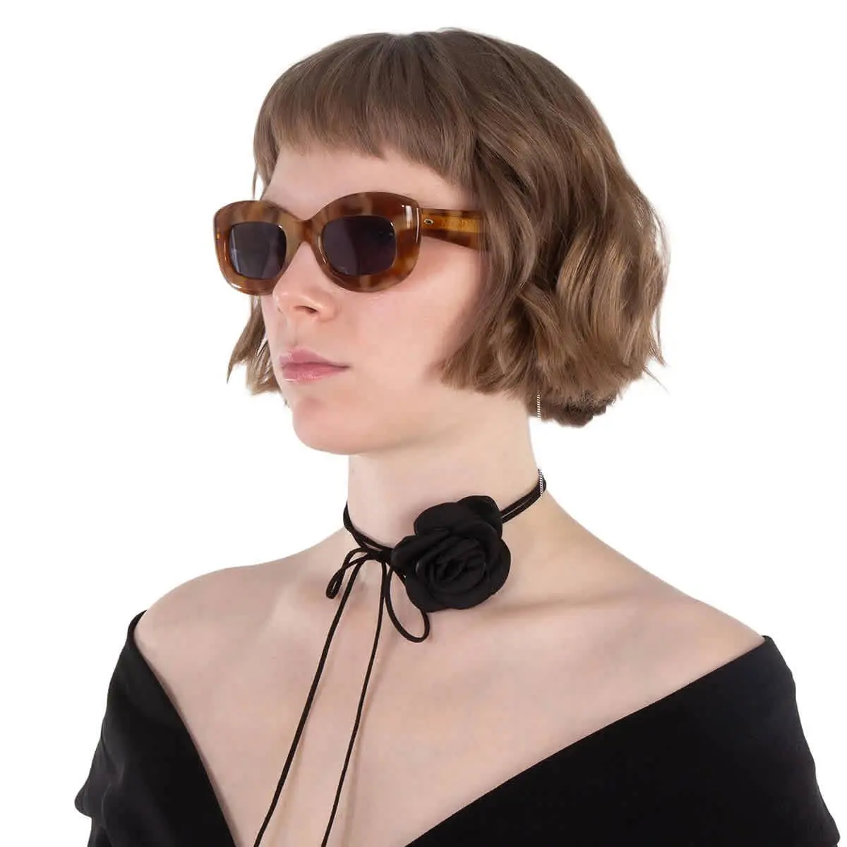 Dolores Sun Blue Smoke Cat Eye Ladies Sunglasses 2139 Emt/bs 48 by Garrett Leight