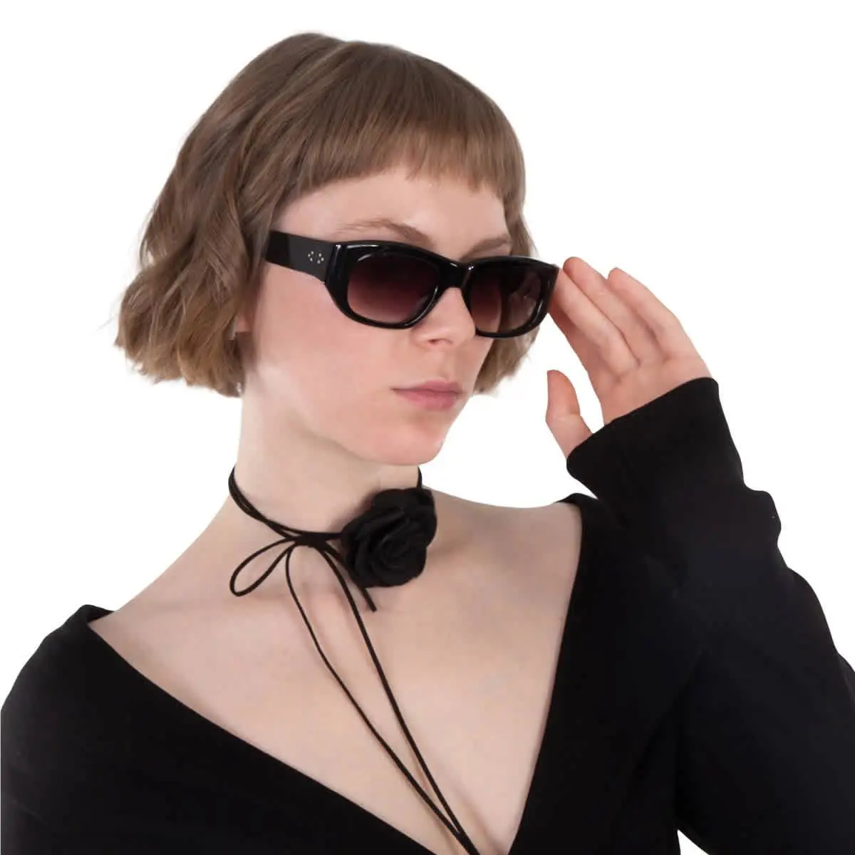 Garrett Leight Laguna Sun Waning Moon Gradient Rectangular Sunglasses 2140