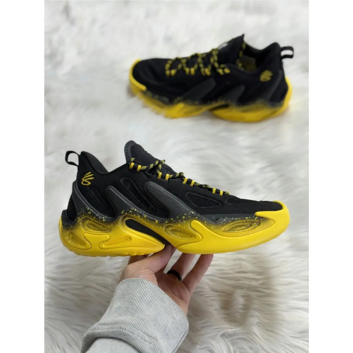 Under Armour shoes - Curry 13 Black Yellow - Curry Black Yellow - 6007670-001 - Black 4