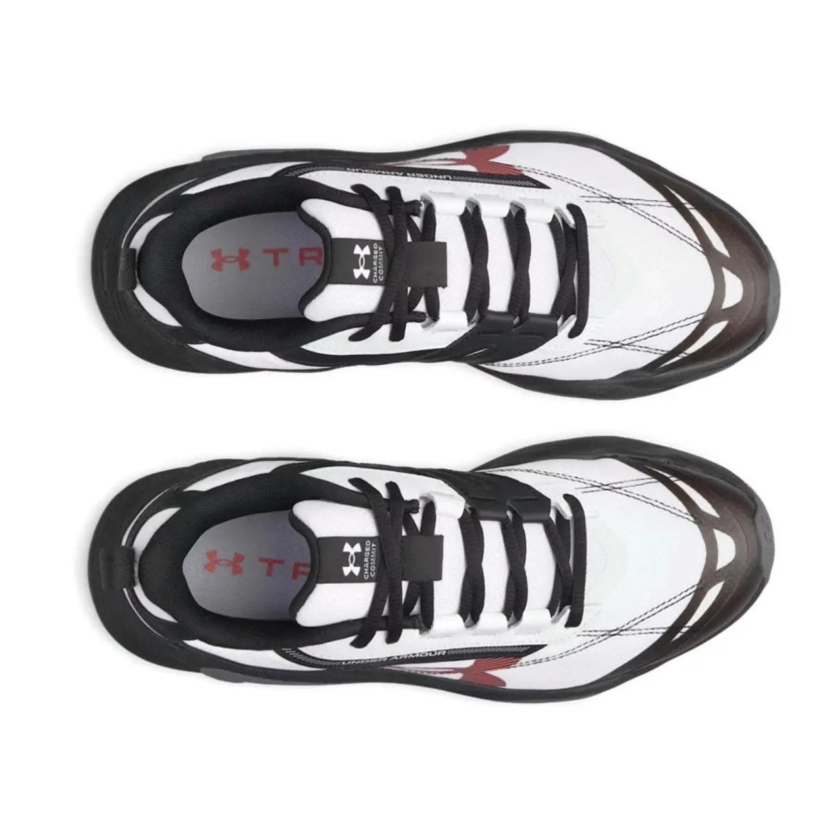 Under Armour shoes - Under Armour Charged Commit TR 5 - White, Manufacturer: White / Black / Venom Red - 103 4