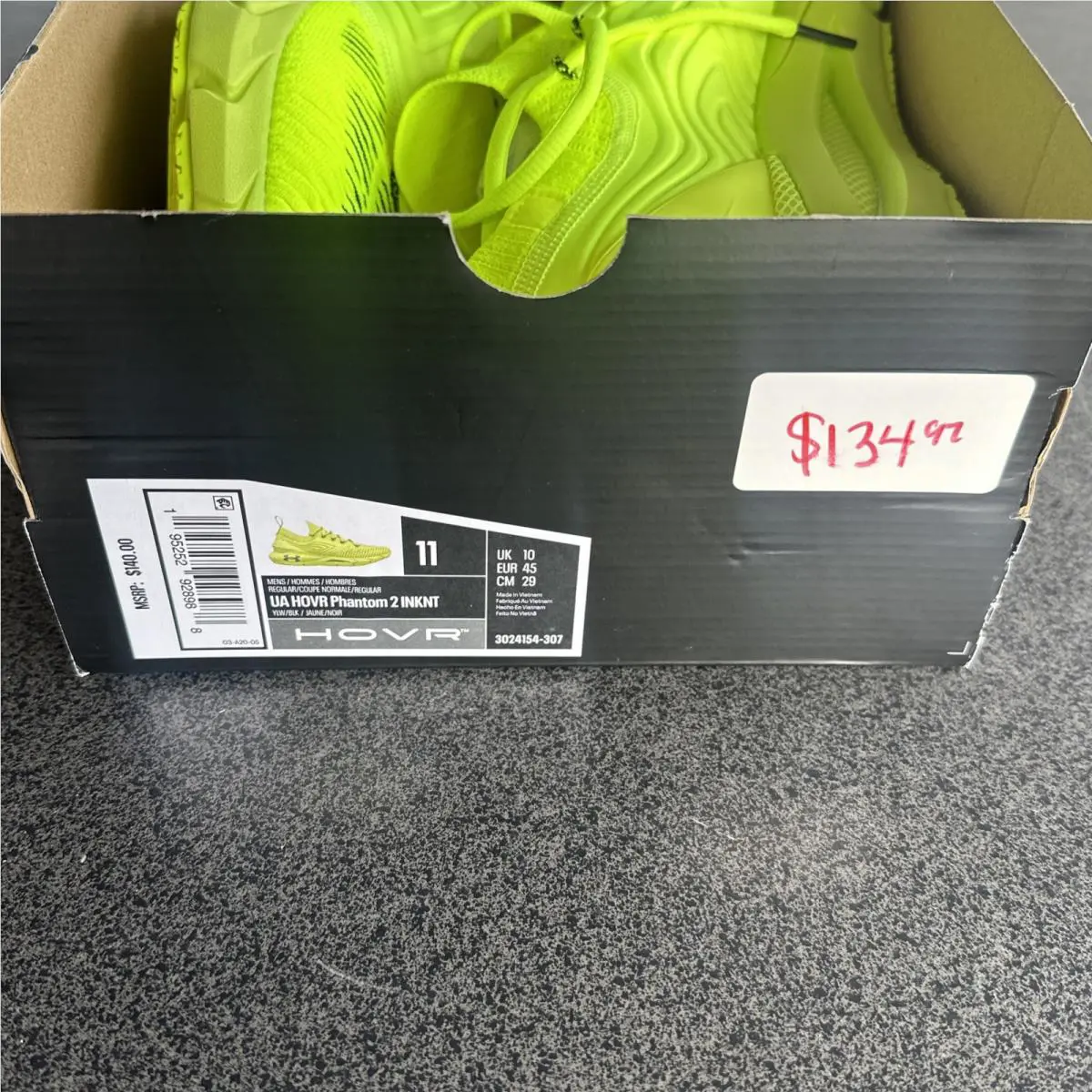 Under Armour shoes - Under Armour HOVR Phantom - HOVR Phantom - 3024154-307 - Yellow (UPC: 0195252928988) 14