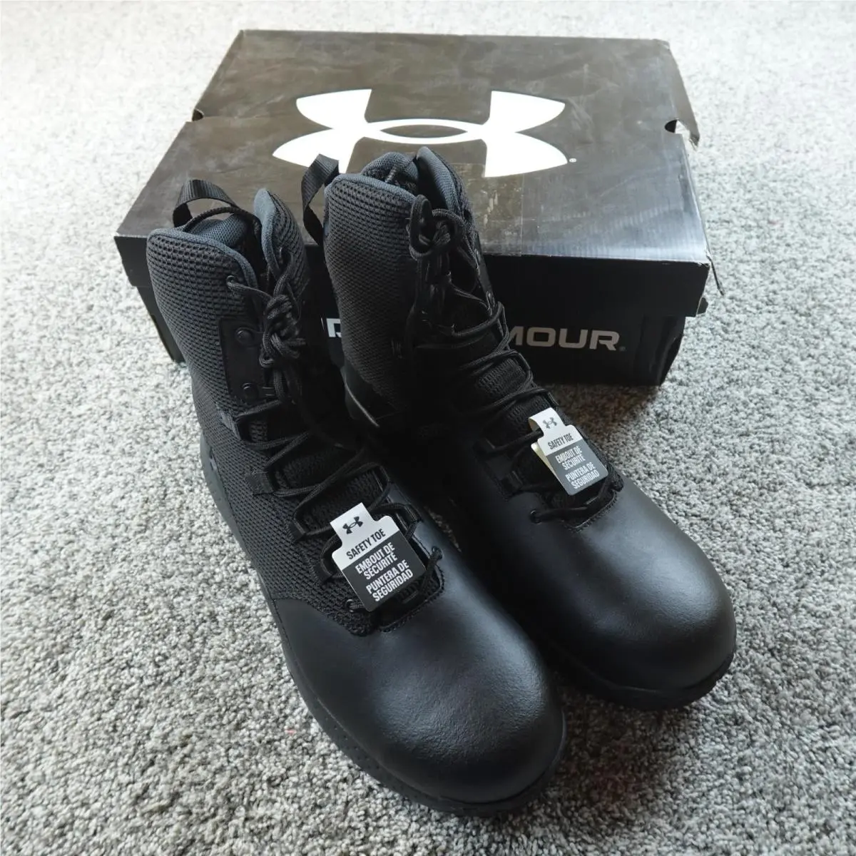 Boots Mens 14 Black UA Micro G Stellar Protect Tactical Combat Shoe by Under Armour