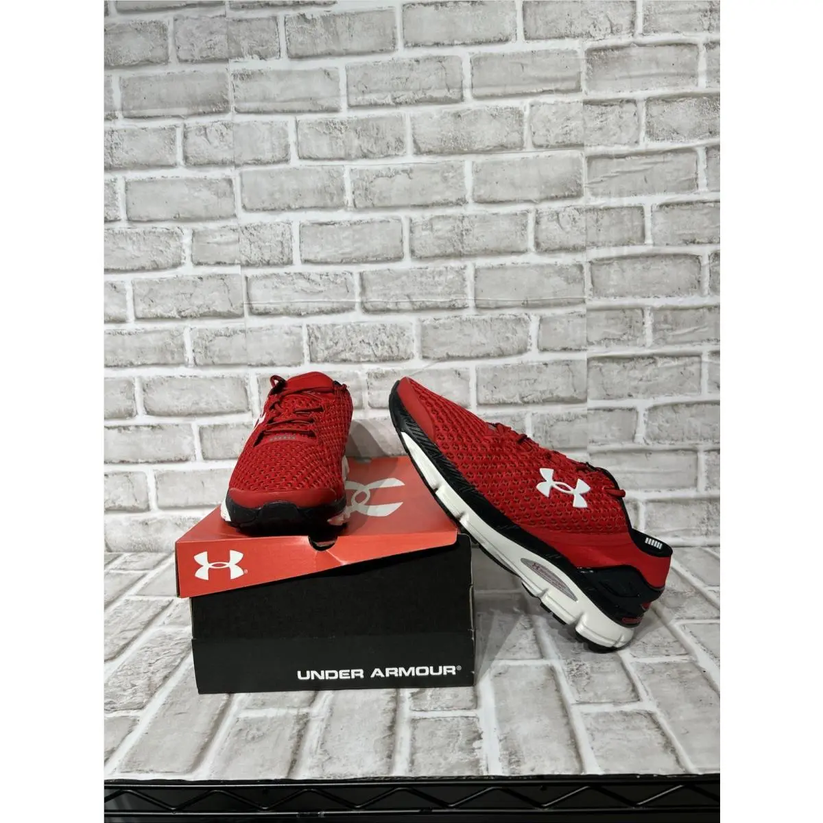 UA Speedform Gemini Sneakers 3026770-600 Red Black Sz 12 by Under Armour