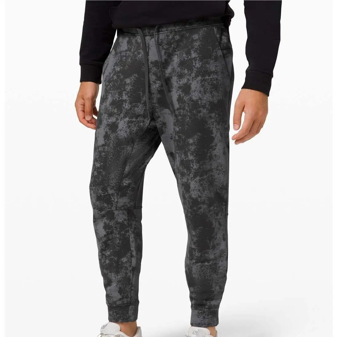 Lululemon City Sweat Joggers French Terry Asphalt Grey Print Pants Mens 29 XS