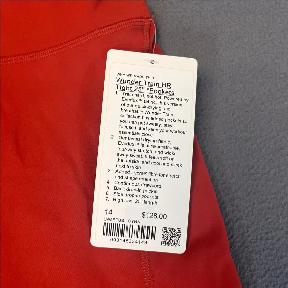 Lululemon clothing - Red 1