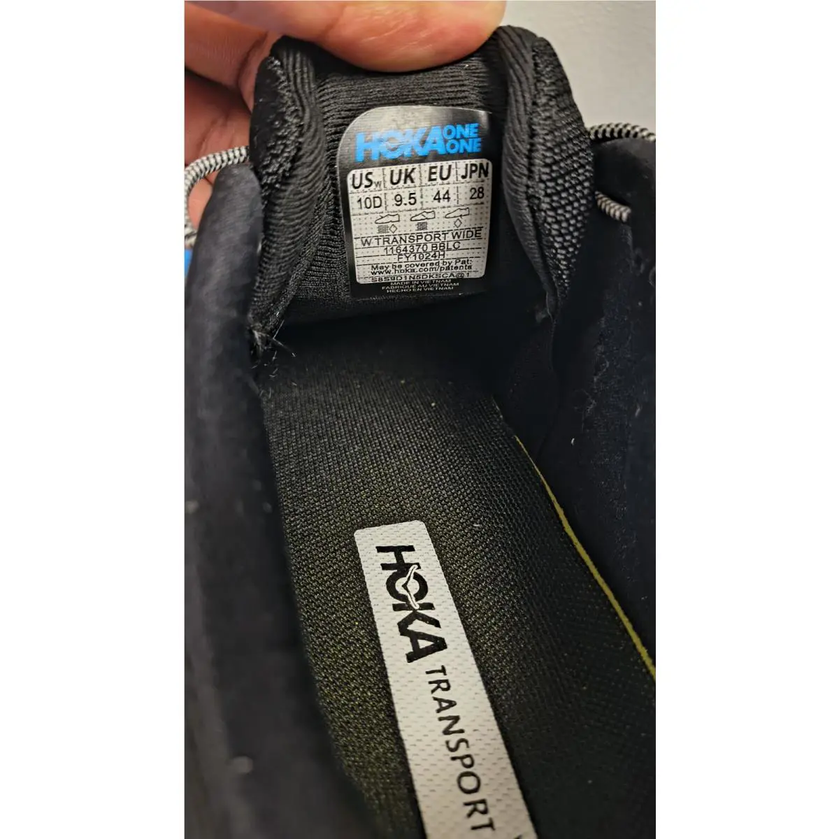 Hoka shoes - Hoka One One Transport - One One Transport - 1123153/BKLB - Black (UPC: 197634429007) 7