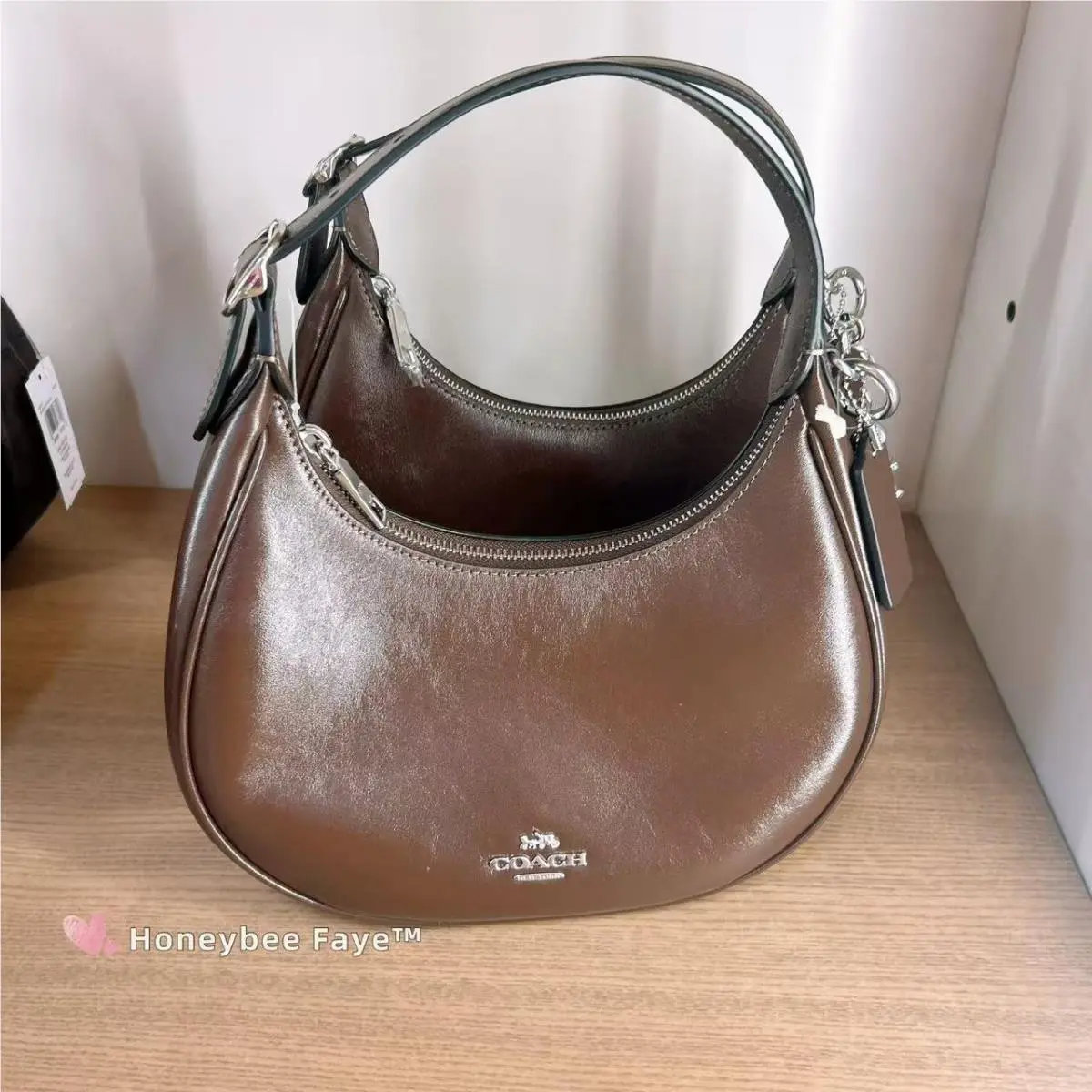 Emily Shoulder Bag In Signature Canvas/with Quilting CDX21/CDX17/CDX34 CDX34 Silver/Maple by Coach
