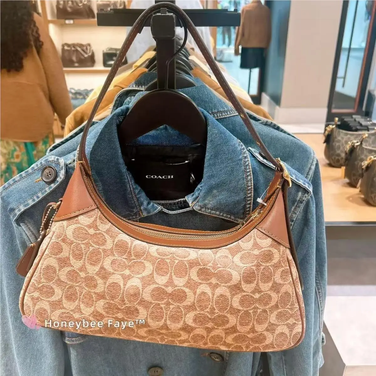 Coach  bag  - Light Khaki/Vintage Brown, Exterior: Multicolor