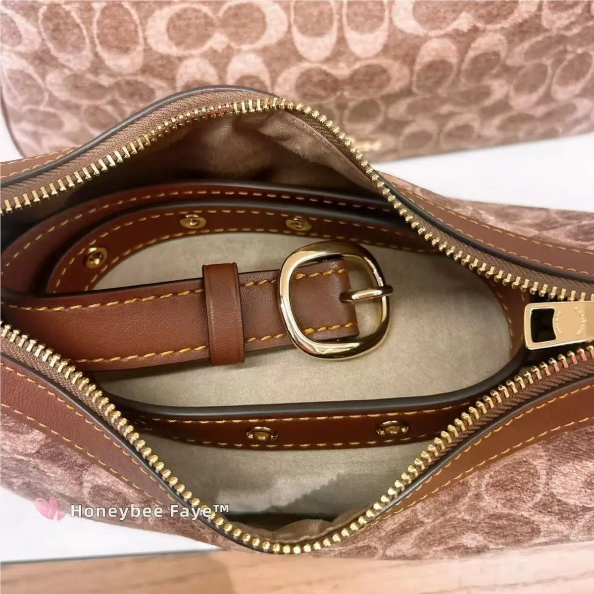 Coach  bag  - Light Khaki/Vintage Brown, Exterior: Multicolor