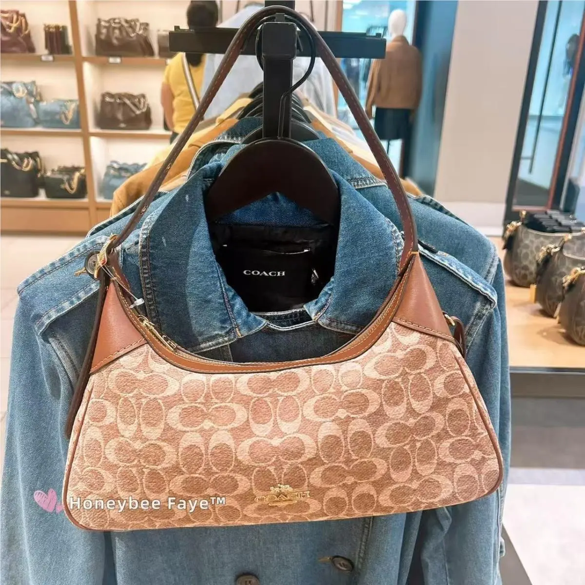 Coach  bag  - Light Khaki/Vintage Brown, Exterior: Multicolor