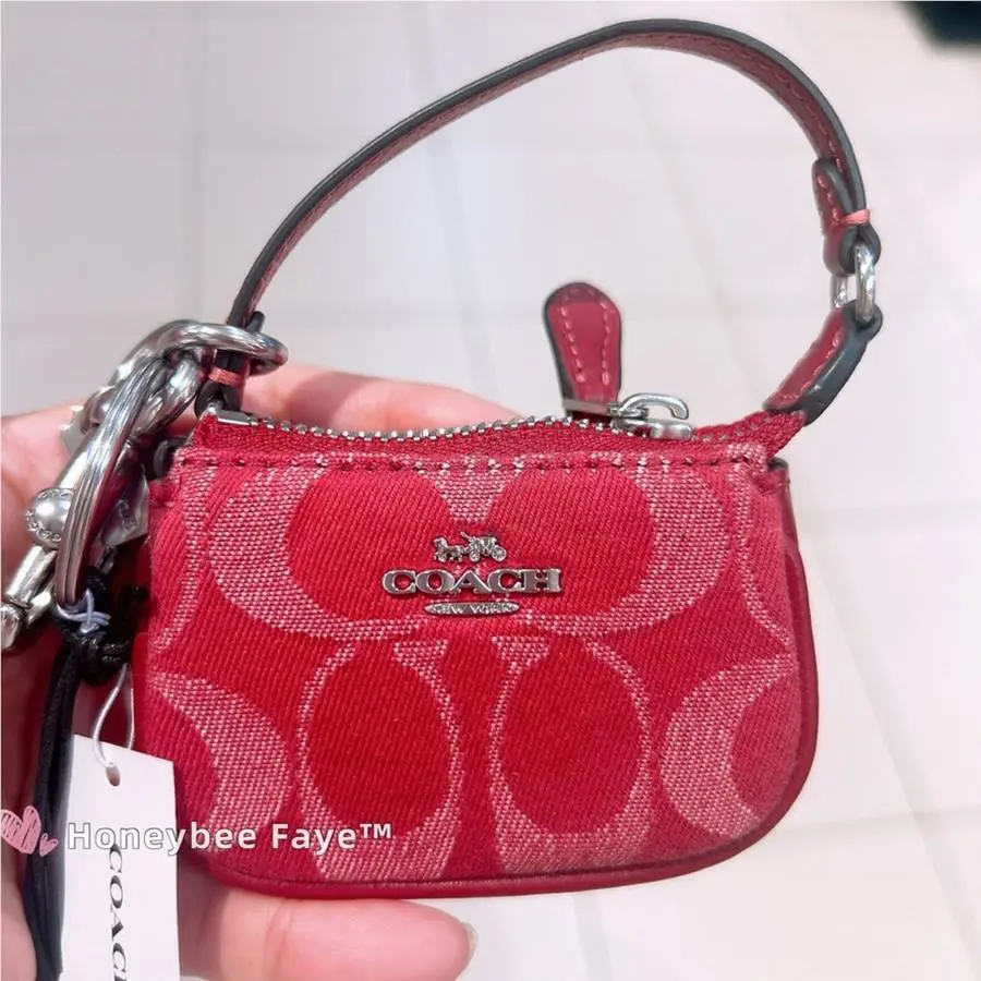 Coach Mini Nolita Bag Charm In Signature Denim CDB23