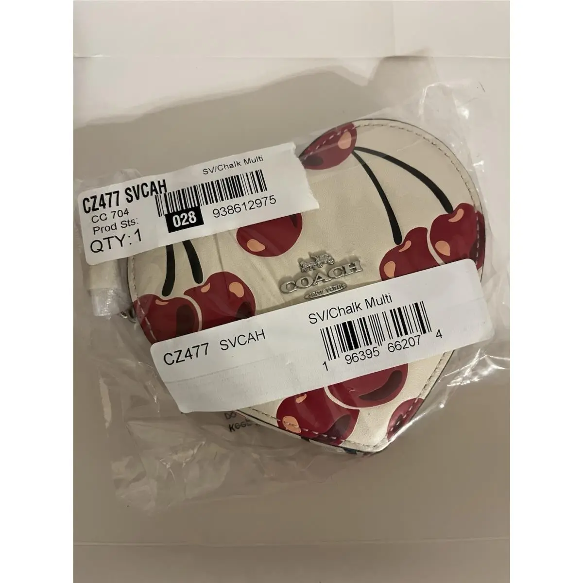 Coach Heart Coin Case with Cherry Print CZ477